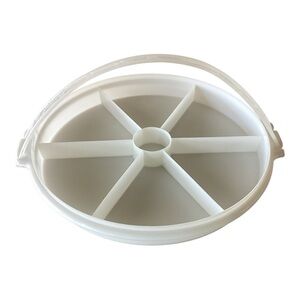 1960’s Tupperware Party Relish/Condiment/Snack Tray with Carrying Handle & Lid